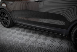 Seitenschweller Ansatz Cup Leisten passend für Land Rover Discovery HSE Mk5 schwarz Hochglanz