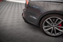 Heck Ansatz Flaps Diffusor passend für Audi S5 Coupe / Sportback F5 schwarz Hochglanz