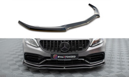 Cup Spoilerlippe Front Ansatz V.1 passend für Mercedes-AMG C63 Limousine / Kombi W205 Facelift schwarz Hochglanz