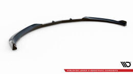 Street+ Spoilerlippe Front Ansatz V.2 passend für Mercedes-AMG C63 Limousine / Kombi W205 FL schwarz Hochglanz