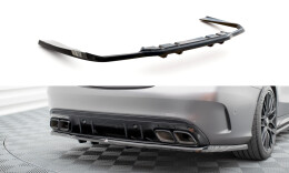 Mittlerer Cup Diffusor Heck Ansatz DTM Look passend für Mercedes-AMG C63 Limousine / Kombi W205 Facelift schwarz Hochglanz