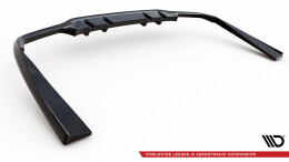Mittlerer Cup Diffusor Heck Ansatz DTM Look passend für Mercedes-AMG C63 Limousine / Kombi W205 Facelift schwarz Hochglanz