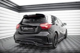 Heck Spoiler Aufsatz Abrisskante 3D für Mercedes A AMG-Line W176 FL schwarz Hochglanz