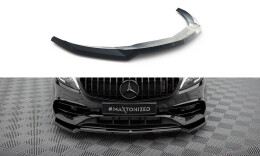 Cup Spoilerlippe Front Ansatz V.1 für Mercedes-Benz A AMG-Line W176 Facelift schwarz Hochglanz