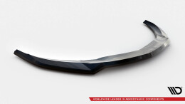 Cup Spoilerlippe Front Ansatz V.1 passend für Mercedes-Benz A AMG-Line W176 Facelift schwarz Hochglanz