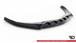 Cup Spoilerlippe Front Ansatz V.2 passend für Mercedes-Benz A AMG-Line W176 Facelift schwarz Hochglanz