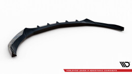 Cup Spoilerlippe Front Ansatz V.2 passend für Mercedes-Benz A AMG-Line W176 Facelift schwarz Hochglanz