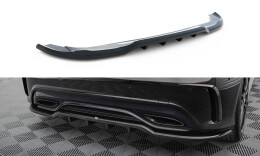 Mittlerer Cup Diffusor Heck Ansatz DTM Look passend für Mercedes-Benz A AMG-Line W176 Facelif schwarz Hochglanz