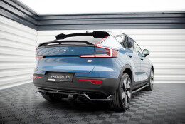 Heck Spoiler Aufsatz Abrisskante passend für Volvo C40 Mk1 schwarz Hochglanz