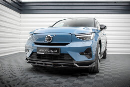 Cup Spoilerlippe Front Ansatz passend für Volvo C40 Mk1 schwarz Hochglanz