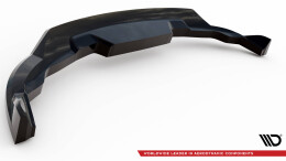 Mittlerer Cup Diffusor Heck Ansatz DTM Look passend für Volvo C40 Mk1 schwarz Hochglanz