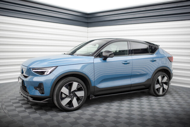 Street+ Seitenschweller Leisten passend für Volvo C40 Mk1 schwarz Hochglanz