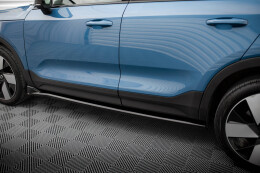 Seitenschweller Ansatz Cup Leisten für Volvo C40 Mk1 schwarz Hochglanz