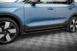 Seitenschweller Ansatz Cup Leisten passend für Volvo C40 Mk1 schwarz Hochglanz