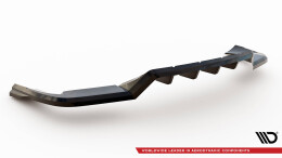 Mittlerer Cup Diffusor Heck Ansatz DTM Look passend für Porsche Cayenne Sport Design Mk3 schwarz Hochglanz