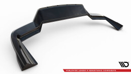 Mittlerer Cup Diffusor Heck Ansatz DTM Look passend für Porsche Cayenne Sport Design Mk3 schwarz Hochglanz