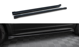 Seitenschweller Ansatz Cup Leisten passend für Porsche Cayenne Sport Design Mk3 / Standard Mk3 Facelift schwarz Hochglanz