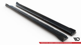 Seitenschweller Ansatz Cup Leisten passend für Porsche Cayenne Sport Design Mk3 / Standard Mk3 Facelift schwarz Hochglanz