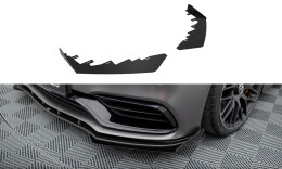 Front Stoßstange Flaps für Mercedes-AMG C63 Limousine / Kombi W205 Facelift schwarz Hochglanz