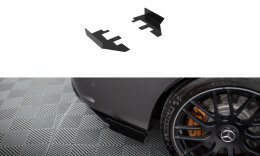 Hintere Seiten Flaps passend für Mercedes-AMG C63 Limousine / Kombi W205 FL schwarz Hochglanz