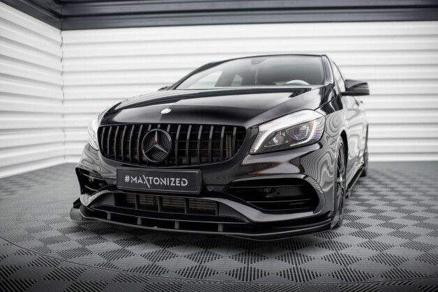 Front Stoßstange Flaps passend für Mercedes-Benz A AMG-Line W176 Facelift FLAPS HOCHGLANZ