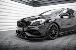 Front Stoßstange Flaps für Mercedes-Benz A AMG-Line W176 Facelift FLAPS HOCHGLANZ