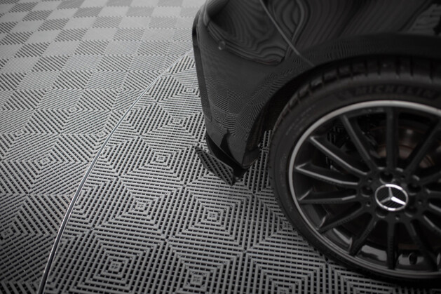 Hintere Seiten Flaps für Mercedes-Benz A AMG-Line W176 Facelift schwarz Hochglanz