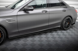 Street Pro Seitenschweller Ansatz Cup Leisten für Mercedes-AMG C63 Limousine / Kombi W205 Facelift