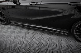 Street Pro Seitenschweller Ansatz Cup Leisten für Mercedes-Benz A AMG-Line W176 Facelift