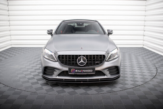 Street Pro Cup Spoilerlippe Front Ansatz passend für Mercedes-AMG C43 Coupe C205 Facelift SCHWARZ
