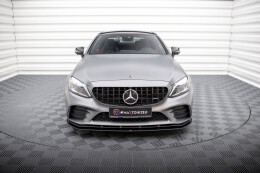 Street Pro Cup Spoilerlippe Front Ansatz für Mercedes-AMG C43 Coupe C205 Facelift schwarz