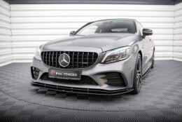 Street Pro Cup Spoilerlippe Front Ansatz passend für Mercedes-AMG C43 Coupe C205 Facelift SCHWARZ