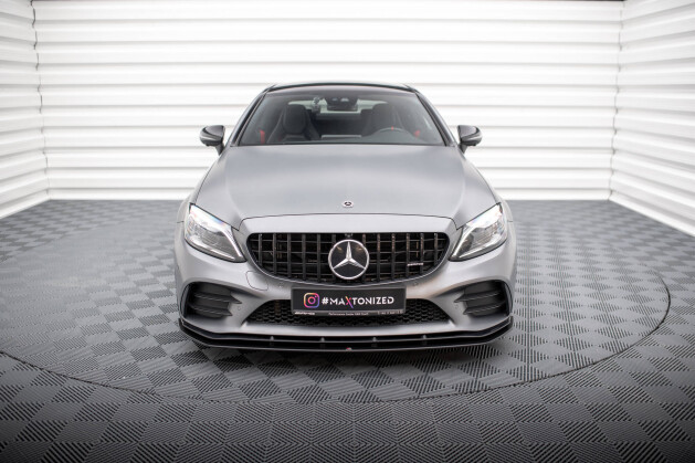 Street Pro Cup Spoilerlippe Front Ansatz für Mercedes-AMG C43 Coupe C205 Facelift rot