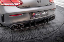 Street Pro Heckschürze Heck Ansatz Diffusor für Mercedes-AMG C43 Coupe C205 Facelift schwarz