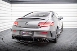 Street Pro Heckschürze Heck Ansatz Diffusor für Mercedes-AMG C43 Coupe C205 Facelift schwarz