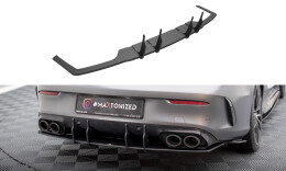 Street Pro Heckschürze Heck Ansatz Diffusor passend für Mercedes-AMG C43 Coupe C205 Facelift SCHWARZ