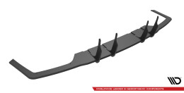 Street Pro Heckschürze Heck Ansatz Diffusor passend für Mercedes-AMG C43 Coupe C205 FL schwarz-rot