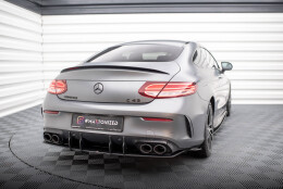 Street Pro Heckschürze Heck Ansatz Diffusor passend für Mercedes-AMG C43 Coupe C205 Facelift rot