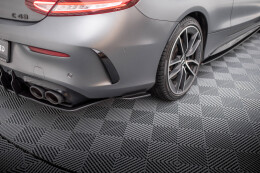 Street Pro Heck Ansatz Flaps Diffusor für Mercedes-AMG C43 Coupe C205 Facelift schwarz