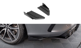 Street Pro Heck Ansatz Flaps Diffusor + Flaps für Mercedes-AMG C43 Coupe / Cabrio C205  Facelift / A205 Facelift schwarz Hochglanz