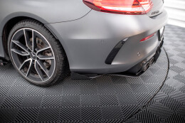 Street Pro Heck Ansatz Flaps Diffusor für Mercedes-AMG C43 Coupe C205 Facelift schwarz+ Hochglanz Flaps