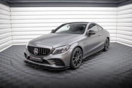 Street Pro Seitenschweller Ansatz Cup Leisten passend für Mercedes-AMG C43 Coupe C205 Facelift rot