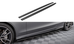 Street Pro Seitenschweller Ansatz Cup Leisten passend für Mercedes-AMG C43 Coupe C205 Facelift rot