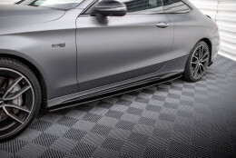 Street Pro Seitenschweller Ansatz Cup Leisten passend für Mercedes-AMG C43 Coupe C205 Facelift rot