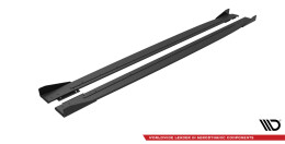 Street Pro Seitenschweller Ansatz Cup Leisten passend für Mercedes-AMG C43 Coupe C205 Facelift SCHWARZ+ HOCHGLANZ FLAPS