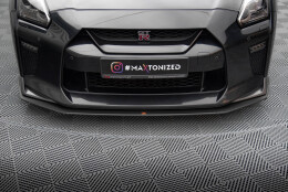 Street Pro Cup Spoilerlippe Front Ansatz passend für Nissan GTR R35 Facelift SCHWARZ