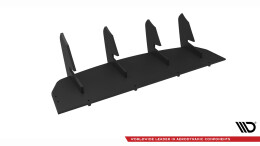 Street Pro Heckschürze Heck Ansatz Diffusor passend für Nissan GTR R35 Facelift schwarz-rot