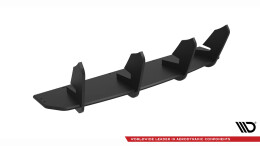 Street Pro Heckschürze Heck Ansatz Diffusor passend für Nissan GTR R35 FL schwarz-rot