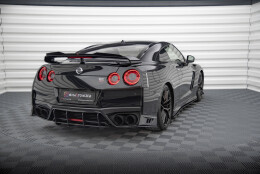 Street Pro Heckschürze Heck Ansatz Diffusor passend für Nissan GTR R35 Facelift rot