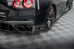 Street Pro Heck Ansatz Flaps Diffusor passend für Nissan GTR R35 Facelift rot